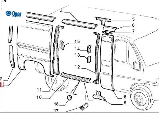 Sağ arka yan saç boxer-ducato opar  resmi