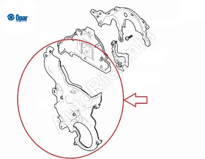 Trıger muhafaza kapagı peugeot 2008 208 308 partner jumpy ıv dv5 1.5 hdı opar 9808723480 resmi