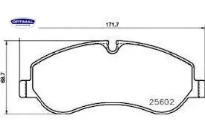 Ön balata transıt v363 14 -transıt custom 2.2 tdcı 12 optımal mebk2j2k021aa/ bk212k021aa / 1842632 resmi