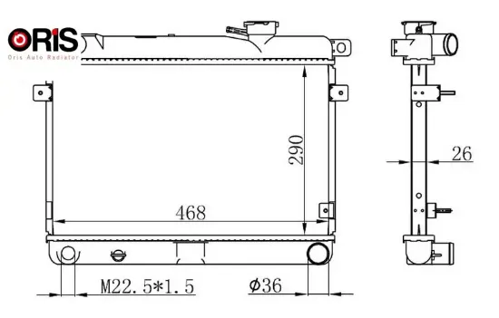 Radyator m131 em-ym brazing mt 290x458x26 orıs 850080770/ 5953475/ 85005296 resmi