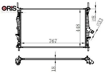 Motor su radyatoru transıt tuorneo custom v362 v363 2.2tdcı 100ps 125ps 135ps 140ps 155ps 12 orıs bk218005cc/ 1789645 resmi
