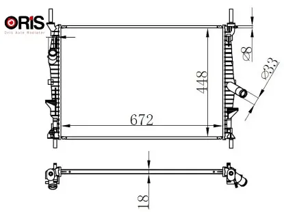 Motor su radyatoru transıt v347 2.2tdcı 2.4tdcı 06 14 orıs 7c118005ab/ 1595061 resmi