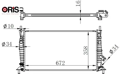 Radyatör brazing focus ıı 04-12 cmax 1.6ti 1.8 2.0 05-07-10 volvo s40 1.6 1.8 2.0 c30 c70 v50 orıs 3m5h8005rk/ 8603621/ 30665934 resmi