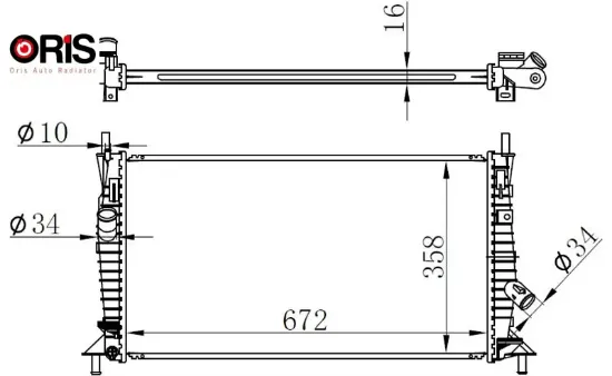 Radyatör brazing focus ıı 04-12 cmax 1.6ti 1.8 2.0 05-07-10 volvo s40 1.6 1.8 2.0 c30 c70 v50 orıs 3m5h8005rk/ 8603621/ 30665934 resmi