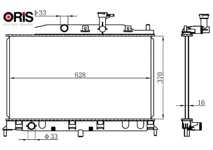 Radyatör brazing accent era 1..4/1.6ı 05 ac klimasız mek 370x628x18 orıs 253101e100/ 253101e150 resmi