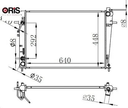 Radyator brazing at 640x438x18 tucson 2.0 crdı 04 orıs 253102e950/ 253102e960 resmi