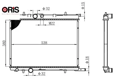 Radyatör 307 00 c4 04 1.4-1.6 16v-partner-berlıngo 97 2.0hdı 00 ac -- mekx380x538x16 1 sıra cu pl orıs 9835996080/ 1331.Ls/ 1330.N7/ 1330.F4 resmi