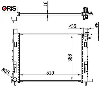 Motor su radyatoru captur ı 12> clıo ıv 12> dokker 12> symbol ııı 14> sandero ıı 12> 0.9 tce 1.2 tce orıs 214107326r/ 214100055r resmi