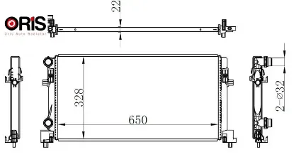 Radyatör golf vıı-a3-leon-octavıa 1.2 tfsi-1.6 tdi 13 mrk/otom 650x328x22 orıs 5q0121251eb/ 5q0121251ec resmi
