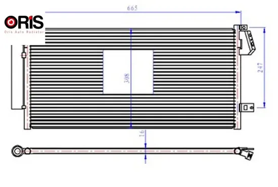 Klima radyatörü fıat doblo 10 > combo 12 > 1.3 dmtj-1.6 dmtj-2.0 dmtj 669x293x16 orıs 51838048/ 51937924/ 95510682 resmi