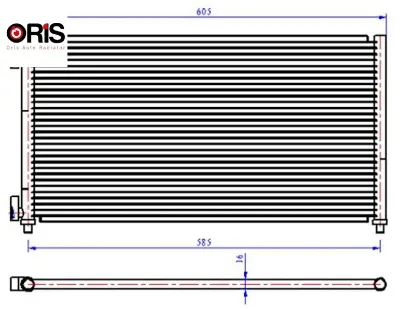 Klima radyatörü kondenser doblo 01 ıdea 04 punto 03 lancıa ypsılon 06 11 1.2 1.3jtd 1.4 1.9jtd orıs 46820833/ 51732993/ 51802116/ 51804991 resmi