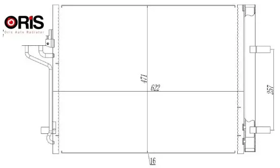 Klıma radyatoru focus ııı 11 17 1.6 ecoboost c-max ıı 11 1.6 ecoboost -2.0 tdcı orıs 8v6119710fa/ 1693590/ 2002808 resmi