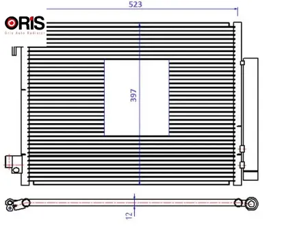 Klima radyatörü kondenser clıo ıv 12 captur ı 13 symbol ııı 14 logan mcv ıı 14 dokker 12 duster 10 s orıs 921001908r/ 921006454r/ 921006843r resmi