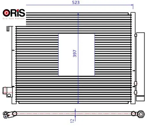 Klima radyatörü kondenser clıo ıv 12 captur ı 13 symbol ııı 14 logan mcv ıı 14 dokker 12 duster 10 s orıs 921001908r/ 921006454r/ 921006843r resmi