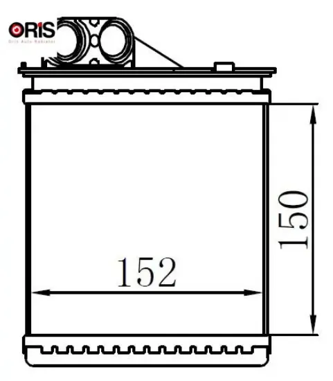 X kalorifer radyatörü brazing logan 05 duster 10 sandero 10 150x152x32 orıs 6001547484 resmi