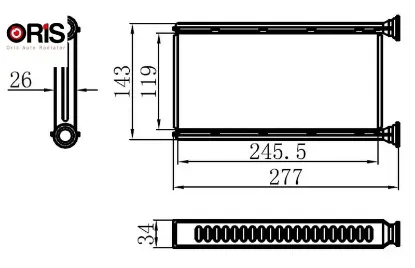 Kalorıfer radyatoru brazıng l200 12- at/mt sanzuman 118x255x26 orıs 5240015620 resmi