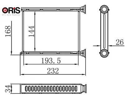 Kalorifer radyatörü brazing fluence 1.5 dci mgn ııı 08 144x193x26 oto.-mek. Orıs 4407490/ 95517541/ 271159831r resmi