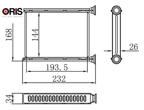 Kalorifer radyatörü brazing fluence 1.5 dci mgn ııı 08 144x193x26 oto.-mek. Orıs 4407490/ 95517541/ 271159831r resmi