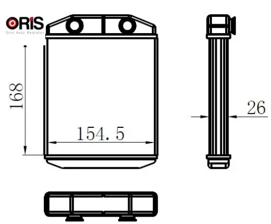 Kalorifer radyatörü brazing clıo ıv denso tıp 168x155x26 orıs 271151577r resmi
