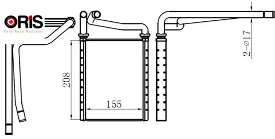 Kalorıfer radyatoru brazıng aurıs-corolla 154x212x22 at/mt sanzuman orıs 8710702100/ 8710702130 resmi