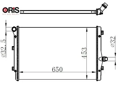 Radyatör mechanical jetta 1.6 tdı 2010 >-a3 03 > mek 650x448x26 650x448x34 orıs 1k0121251n resmi