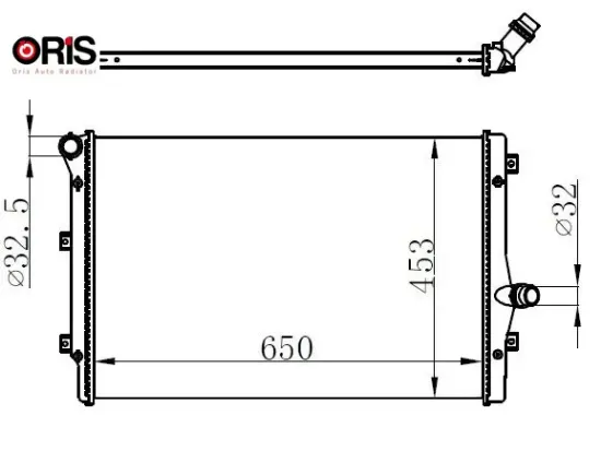 Radyatör mechanical jetta 1.6 tdı 2010 >-a3 03 > mek 650x448x26 650x448x34 orıs 1k0121251n resmi