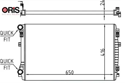 Radyatör golf vıı-a3 1.2-1.4-1.6tdi 12 mek 650x395x23 mt orıs 5q0121251em resmi