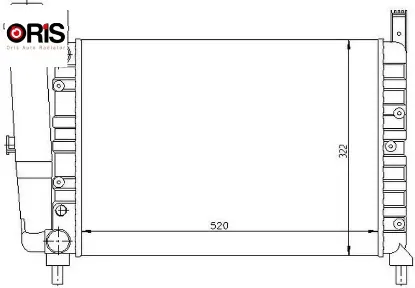 Radyatör uno 70 1.4 ie-1.5 ie mek 520x322x23 orıs 46551218/ 7739955 resmi