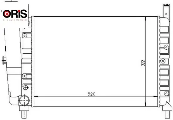 Radyatör uno 70 1.4 ie-1.5 ie mek 520x322x23 orıs 46551218/ 7739955 resmi