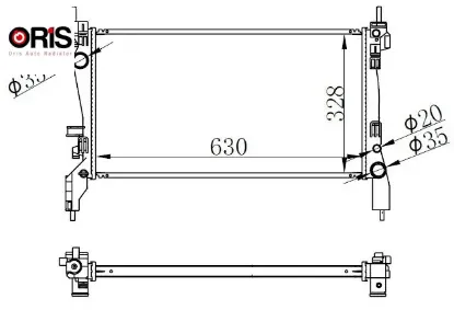 Radyatör mekanik fıorıno 1.3 mtj 08 > 625x359x34 orıs 51780659/ 51790636 resmi