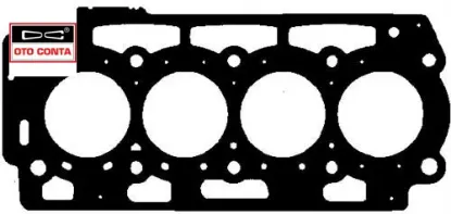 Sılındır kapak contası 1.40mm 4 delik 107-206-307-bıpper-c1-c2-c3-xsara-nemo 1.4 hdı dv4 fıesta-fusı otoconta 2s6q6051da/ 1146052/ 0209.Ag resmi