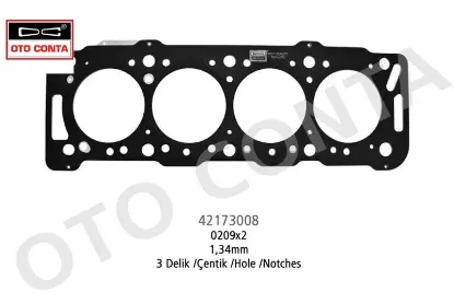 Skc 3 delik 1.34m çelik 206-306-partner-berlıngo 1.9 dw8 otoconta 0209.X2/ su001/ 00023 resmi