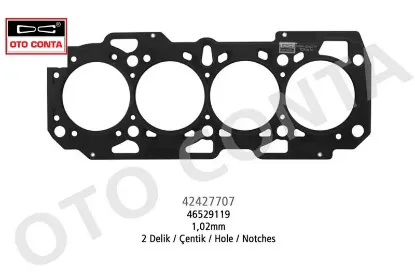 Skc 1.02 mm 2 delik doblo 1.9 d mls çok katlı çelik otoconta  resmi
