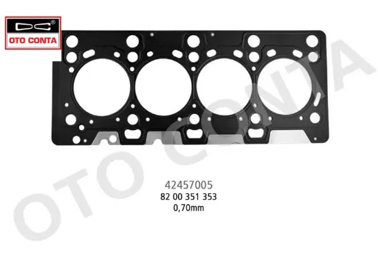 Silindir kapak contası clıo ıı-ııı-ıv megane ıı-ııı kangoo 04 fluence 09 duster 10 qashqaı 06 13 mıc otoconta 110446505r/ 110444213r/ 1104400q0t resmi