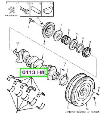 Ana yatak takım dj5 peugeot dj5/ dj5t resmi