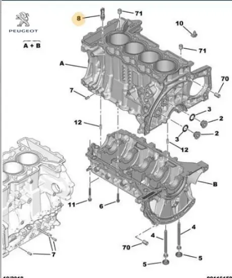 Motor blok klape peugeot  resmi