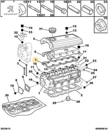 Külbütör kapak contası peugeot  resmi