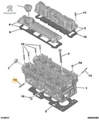 Egsoz manifold saplaması peugeot  resmi