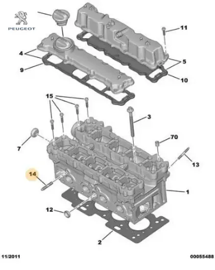 Egsoz manifold saplaması peugeot  resmi