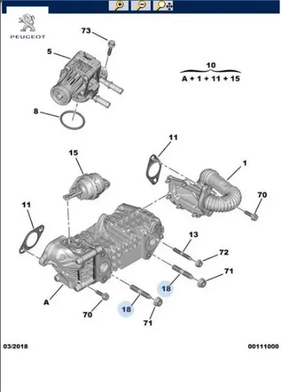 Egsoz manifold saplaması peugeot  resmi