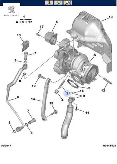 Egsoz manifold saplaması peugeot  resmi