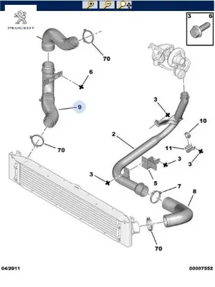 Turbo hava hortumu peugeot  resmi