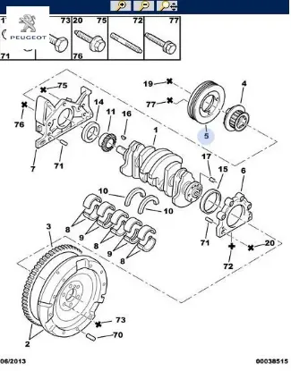 Krank kasnağı peugeot  resmi