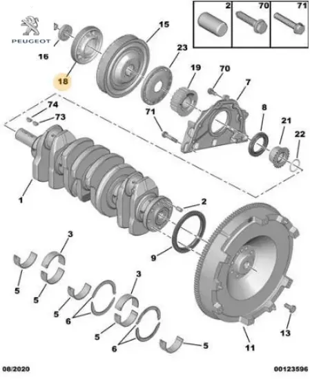 Kasnak flanşı peugeot  resmi