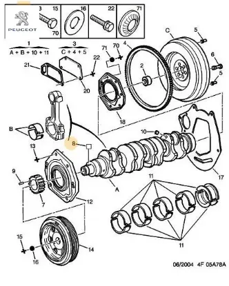 Krank kaması s-2800 peugeot  resmi