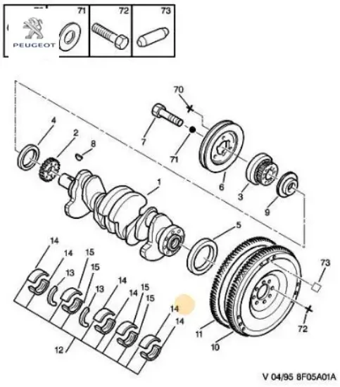 Volant dişlisi partner tu5-405 peugeot  resmi