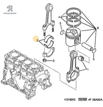 Kol yatak onarım dj5ted peugeot  resmi