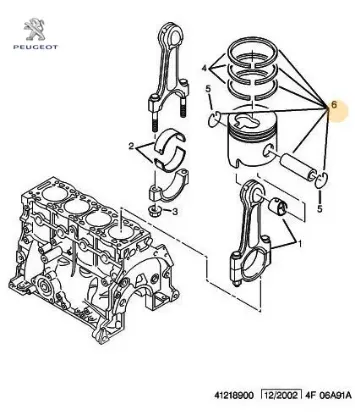 Piston pim tk. Std. Dj5t peugeot  resmi