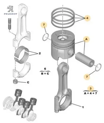 Piston takım peugeot  resmi
