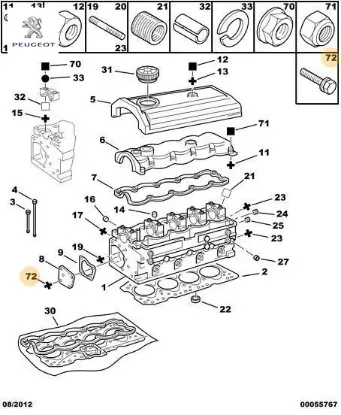 Eks.mil civatası peugeot  resmi